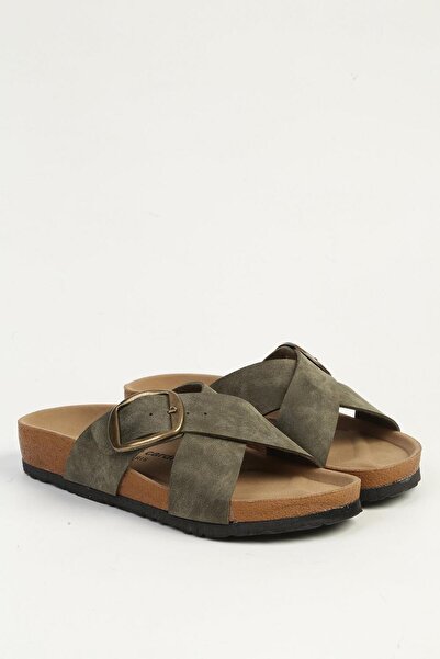 Pierre Cardin Khaki Women's Slippers Pc-7549