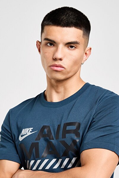 Nike Tricou pentru bărbați din bumbac Air Max Tricou din bumbac pentru bărbați Albastru petrol