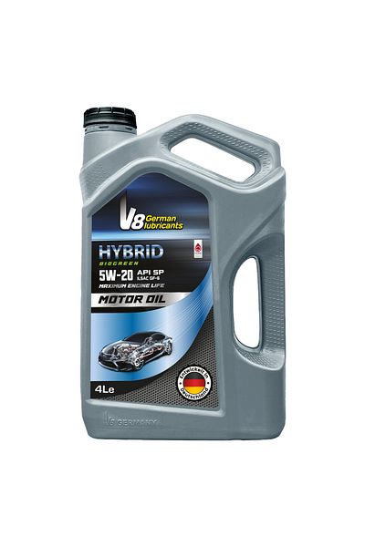 SAMER V8 HYBRID BIOGREEN 5W-20 Motor Oil - Full Synthetic Engine Oil API SP ILSAC GF-6 - 4L