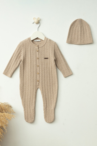 Babymio Saç Örgü Viskon Patikli Tulum