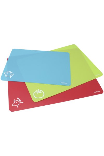 Pedrini 3PCS SET CUTTING BOARD, ASSORTED COLORS - 38X29X0.08 / 34X25X0.08 / 3...