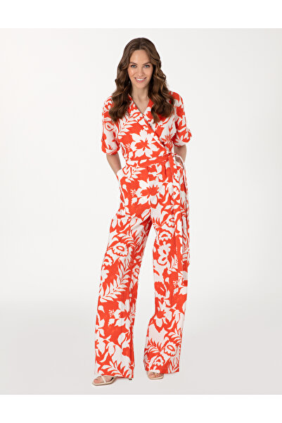 Pierre Cardin Red Woven Jumpsuit 50301184-Vr030