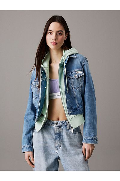 Calvin Klein DENIMOVÝ TRUCKER 90'S CROPPED