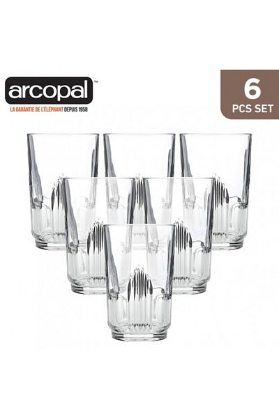 Arcopal كوب أورينت H/B سعة 27 سل، مجموعة من 6 قطع