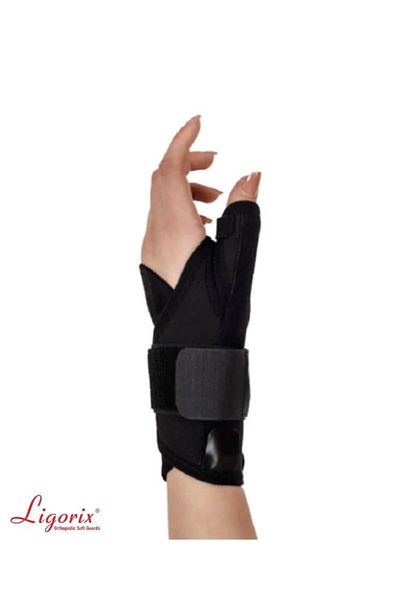 Ligorix Static Hand Wrist Splint Black Fabric Sizeless - Left