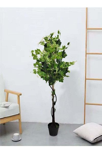 DRAMA HOME Artificial decorative grape tree in a brown/black pot, 120 cm