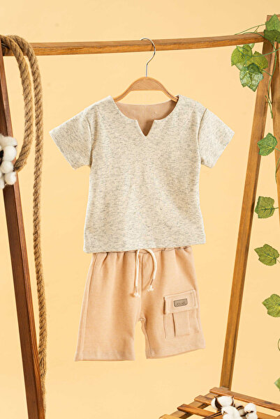 bombe Girl Boy Baby Kids Brown Shorts Comfortable Suit Cotton Trend Fashion B...