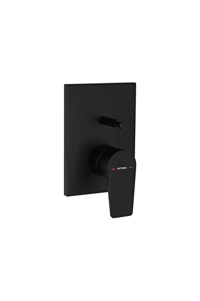 Artema Flow Square Built-In Bathroom Bathtub Surface Mounted Black A4320836 B...