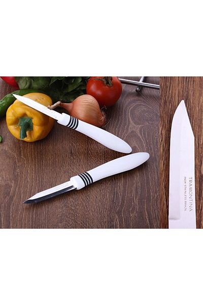 TRAMONTINA Since 1911, Made In Brazil - Cor&cor 2 Pieces Paring Knife Set With Stainless Steel Blade