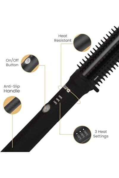 Clara Anti-Frizz Ionic Slim Hot Brush, 3-in-1 Hairstyling Tool