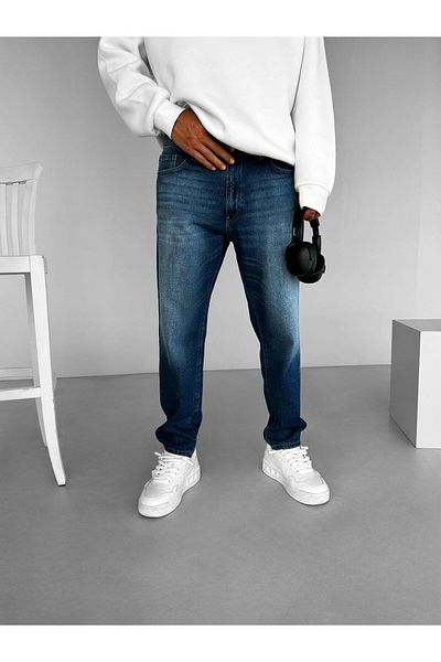 ablukaonline Сини мъжки дънки Boyfriend Fit от 100% памук