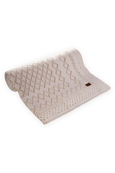Cigit Ecru Mustard Blanket - Florence Model, 80X100 cm