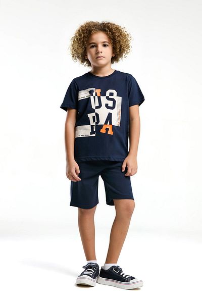 U.S. Polo Assn. 4-15 Years Old Licensed Us Polo Assn Boy's Team-Navy Blue