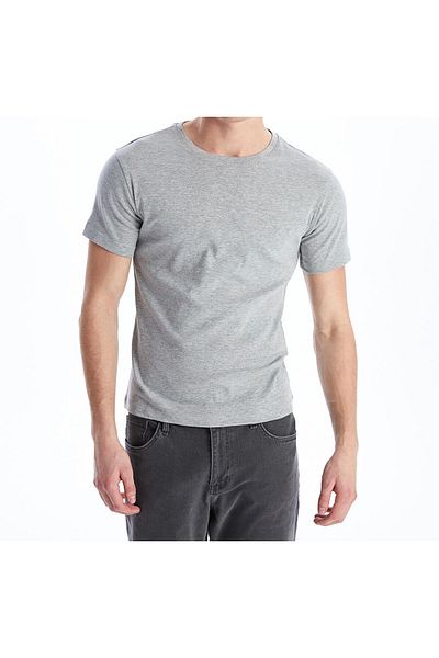 Mikro Slim Fit Slim Fit Crew Neck 100% βαμβακερό μπλουζάκι
