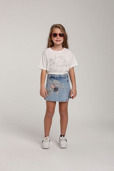 HAUSEkids 5-14 Years Romantic New Girl's Shorts Skirt Suit-Ecru