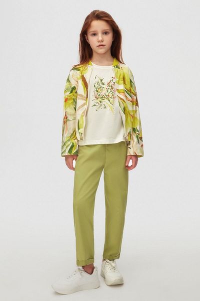 HAUSEkids 8-14 Years Old Painter Macaw Girl's 3-Piece Set - Acid Green