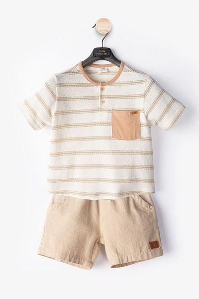 HAUSEkids 2-10 Years Line Cotto Boy's Suit-Latte