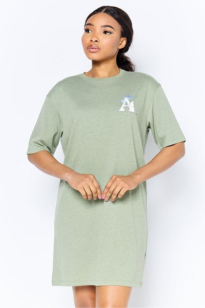 adidas Originals X Moomin Women Sportswear Fit Short Sleeves Outdoor Dress, Sage Green