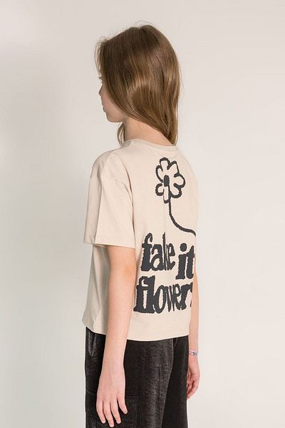 HAUSEkids 9-14 Years Flowers Relax Cool Girl Suit-Latte