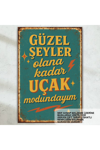Hayat Poster güzel şeyler olana kadar uçak modundayım komik sözler duvar yazı...