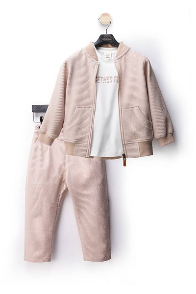HAUSEkids 2-10 Years Frover Cool Boy's 3 Piece Set-Latte