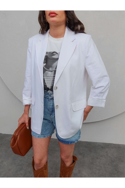 ESRAHELVACI Μπουφάν από λινό βάτα