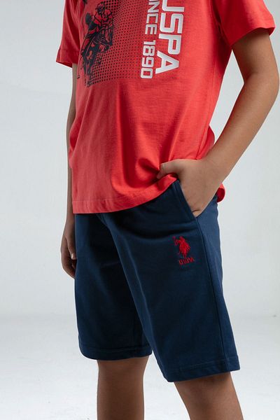 U.S. Polo Assn. 4-15 ani Licențiat Us Polo ASSN Costum băieți - Floare de rodie