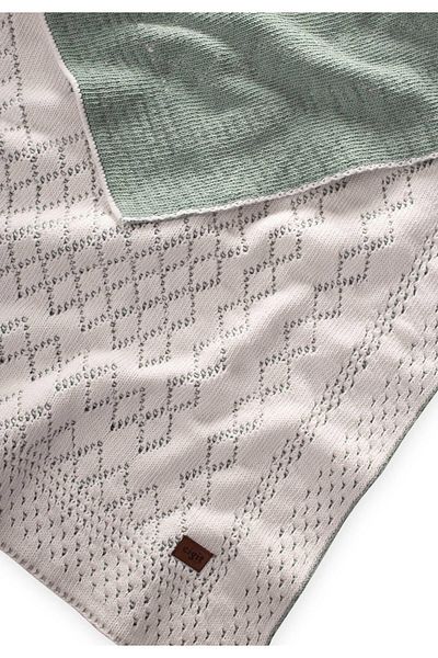 Cigit Ecru Mint Blanket - Florence Model, 80X100 cm