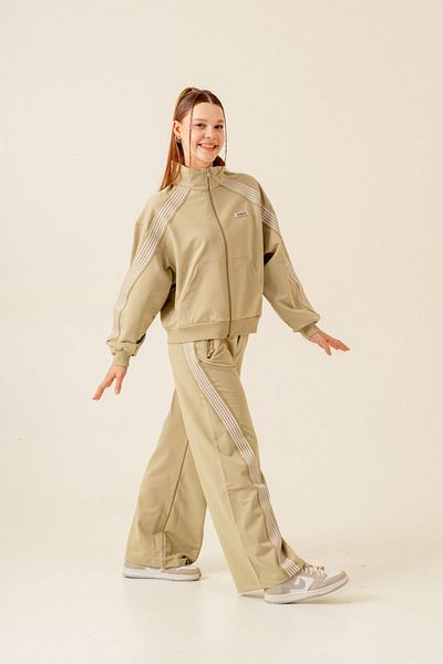 HAUSEkids 9-15 Years Line Modern Design Girl's Suit-Khaki