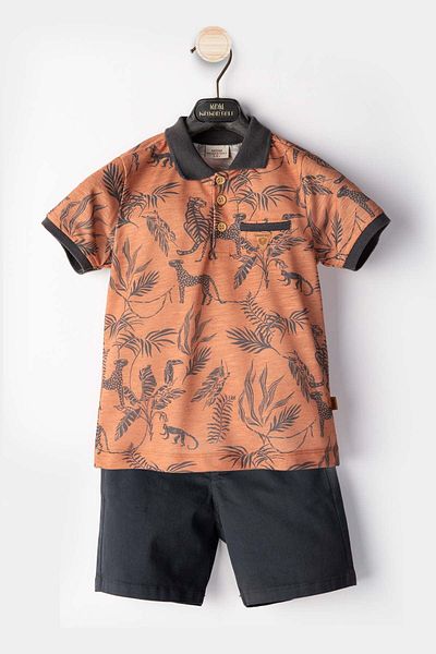 HAUSEkids 2-6 Years Cool Flower Animals Boy's Suit-Tile
