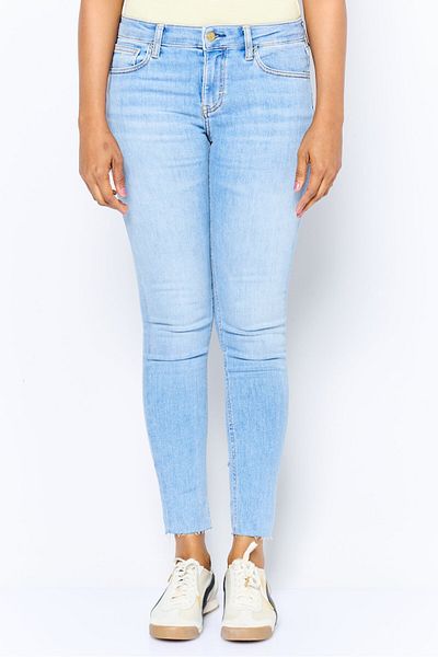 Esprit Women Mid Skinny Ankle Washed Denim Jeans, Blue