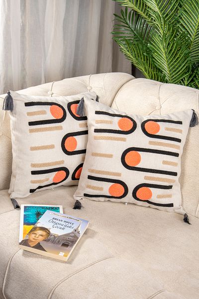 Bade Design 2-Piece Punch Embroidered Throw Pillow Cover Pillow Cover Highly Preferred