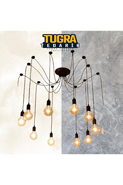 Tuğra Tedarik Örümcek Avize 12 Li Avize Modern Avize Salon Avize