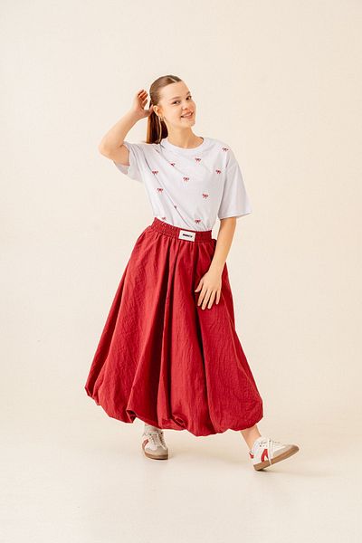 HAUSEkids 9-15 Years Studio Balloon Girl Suit-Claret Red