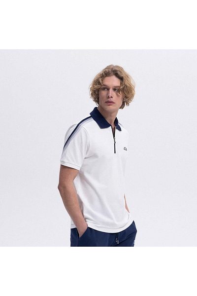 Ellesse Em169-1-Of Polo Collar Men's T-Shirt - Off White