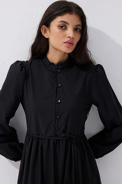 Hooopstore Μαύρο φόρεμα Katy Cotton