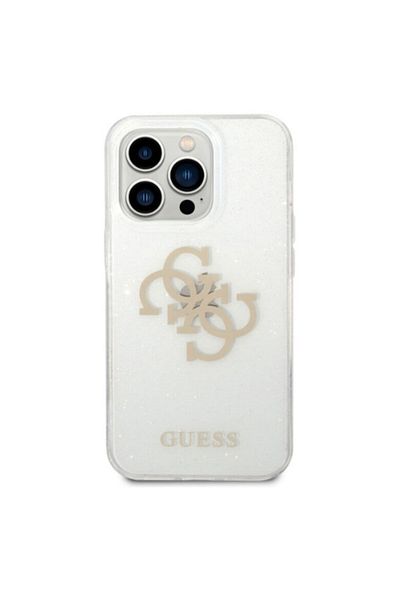 Guess Husa de protectie Guess TPU Big 4G Full Glitter pentru iPhone 14 Pro Max, Transparent