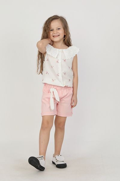 e-çocuk Lace Collar Flower Embroidered Girl's Suit 4414