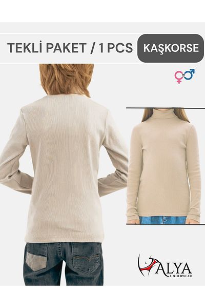 ALYA UNDERWEAR Turtleneck Cotton Twill Children's Camisole Unisex Body