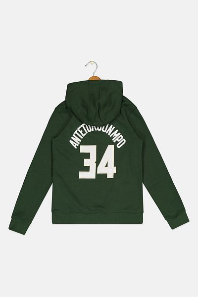 Nike X Nba Kids Boy Sportswear Fit Outdoor Hooded Sweatshirt, Green