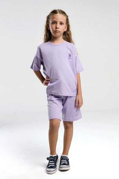 U.S. Polo Assn. 4-15 Years Licensed Us Polo Assn Girls' Set-Lilac