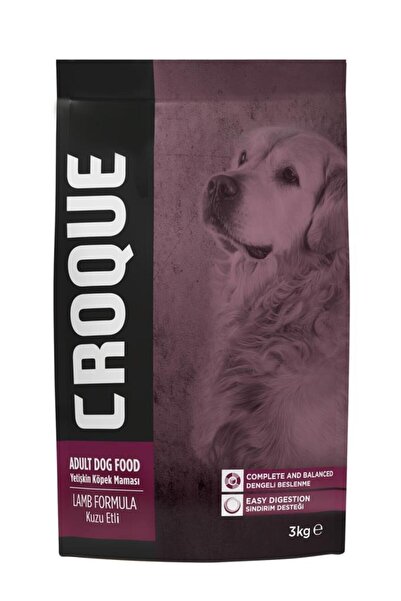 Croque Yetişkin Kuru Köpek Maması (Adult Dog) Kuzu Etli 3 KG