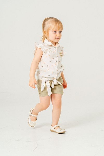 HAUSEkids 2-9 Years Flower Daisy Girl's Suit-Khaki