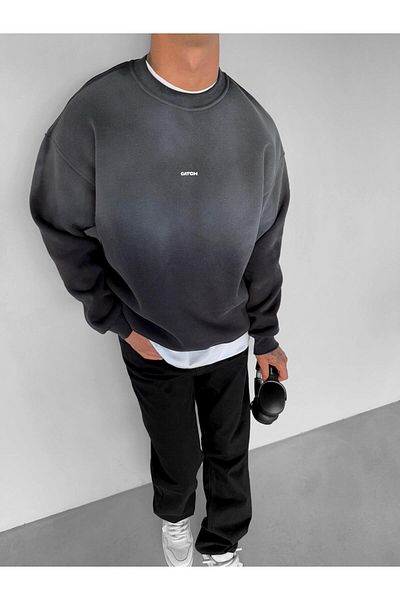 ablukaonline Men's Black Sweatshirt - Comfortable Fit, Round Neck and Printed