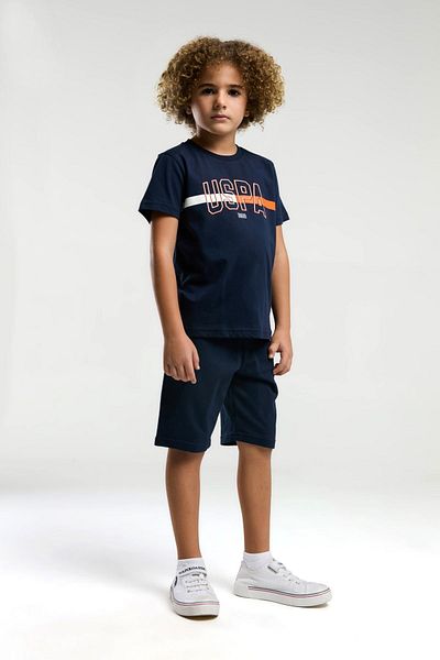U.S. Polo Assn. 4-15 Years Old Licensed Us Polo Assn Boy's Team-Navy Blue