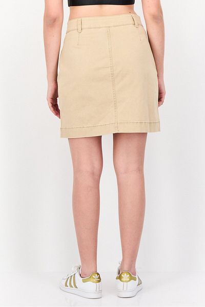 Esprit Women Solid Mini Skirt, Tan