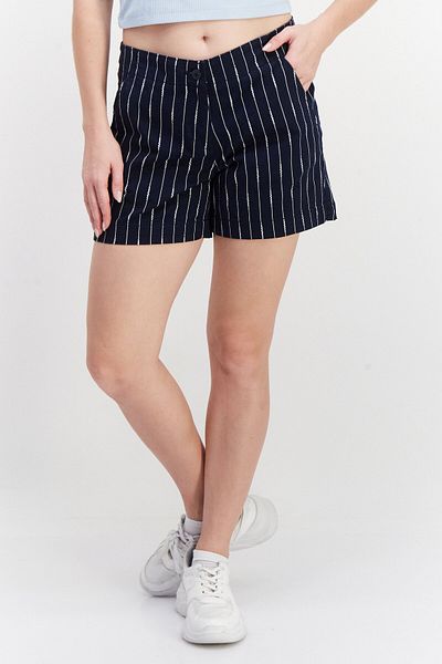 Nautica Women Stripe Basic Shorts, Navy/white