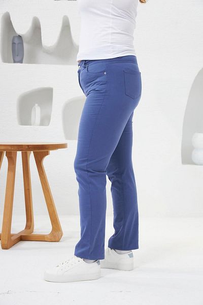 RMG Large Size Lycra Trousers Indigo