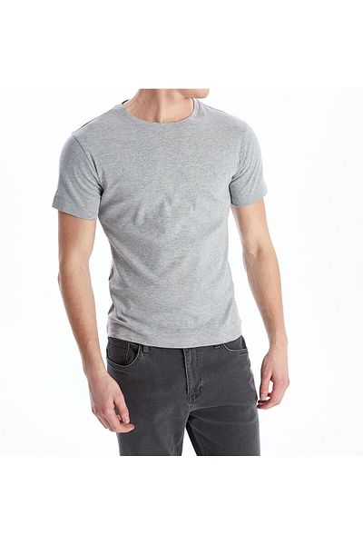 Mikro Slim Fit Slim Fit Crew Neck 100% βαμβακερό μπλουζάκι