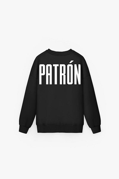 ablukaonline Premium Unisex Oversize Μαύρο Φούτερ - Patrón Printed
